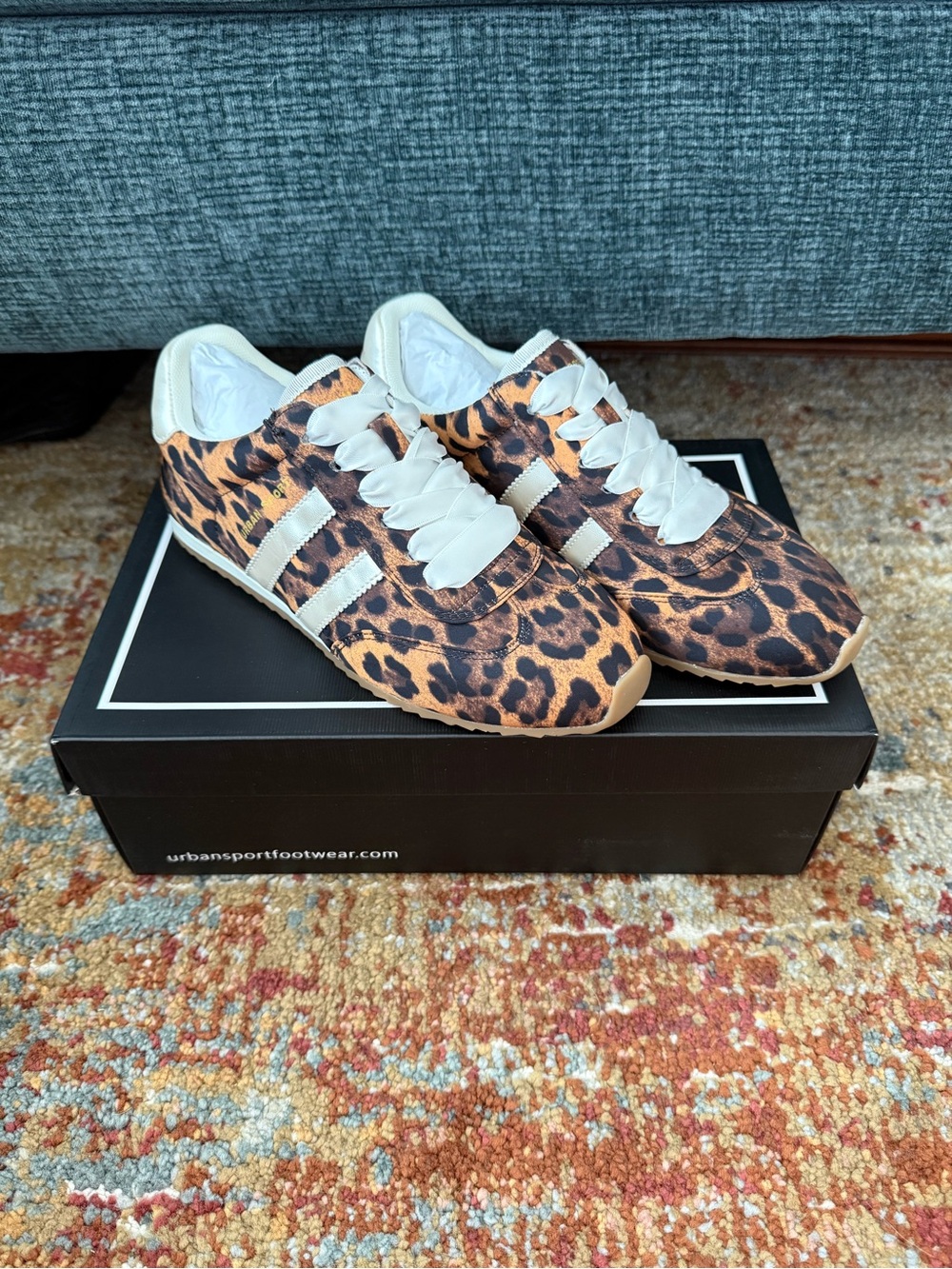 J/SLIDES NWT Leopard Print Satin Sneakers